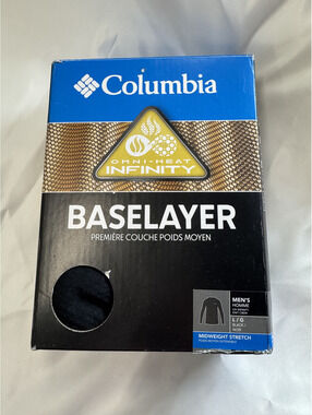 Columbia Omni-Heat Infinity Midweight Stretch Baselayer Top for Men, Size L/G